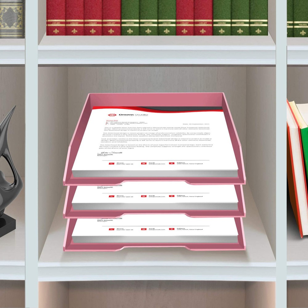 Stackable Letter Tray Front Load, Letter Size, Stacking Document Desk Office ...