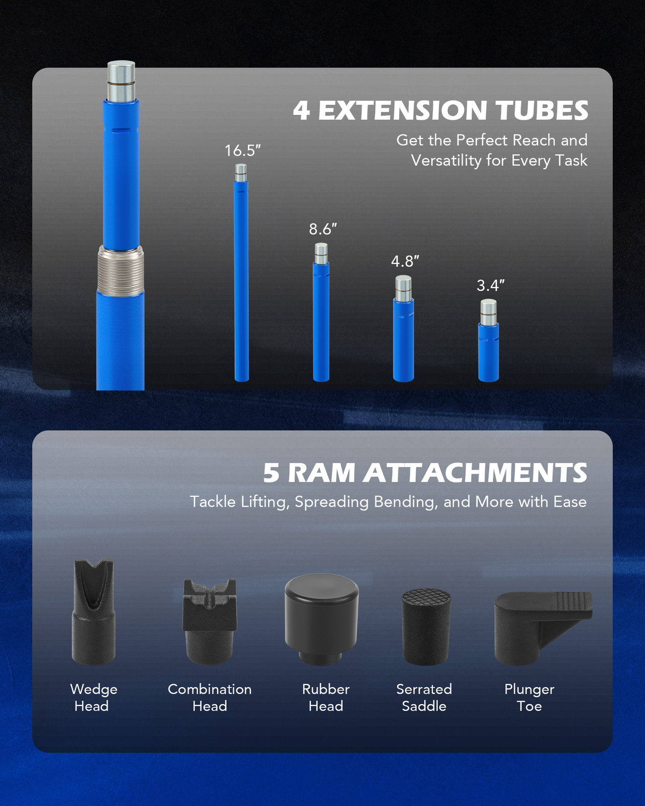 OMT 6 Ton Porta Power Kit Portable Hydraulic Jack Auto Body Frame Repair Kit