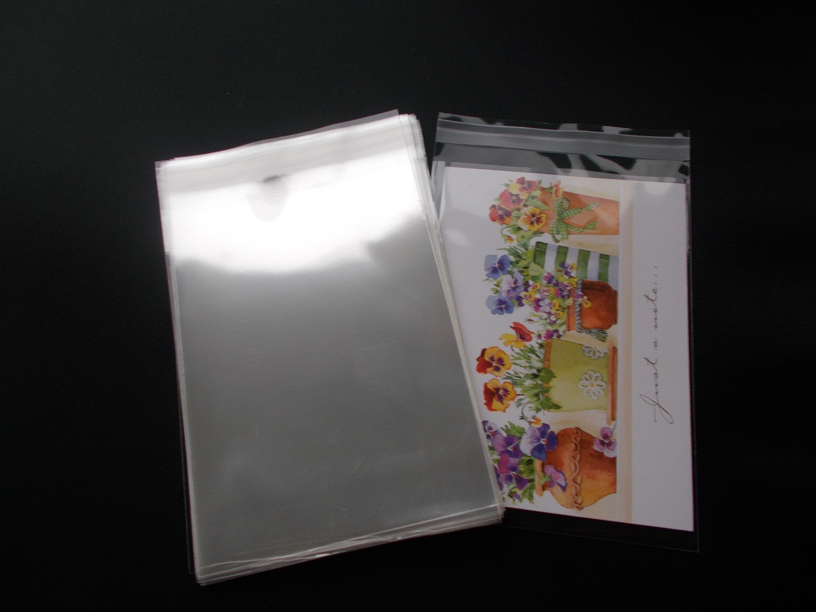 1000 pcs 4-3/8 x5-3/4 Clear A2 Card Cello Poly Cellophane Bags Envelopes Sleeve