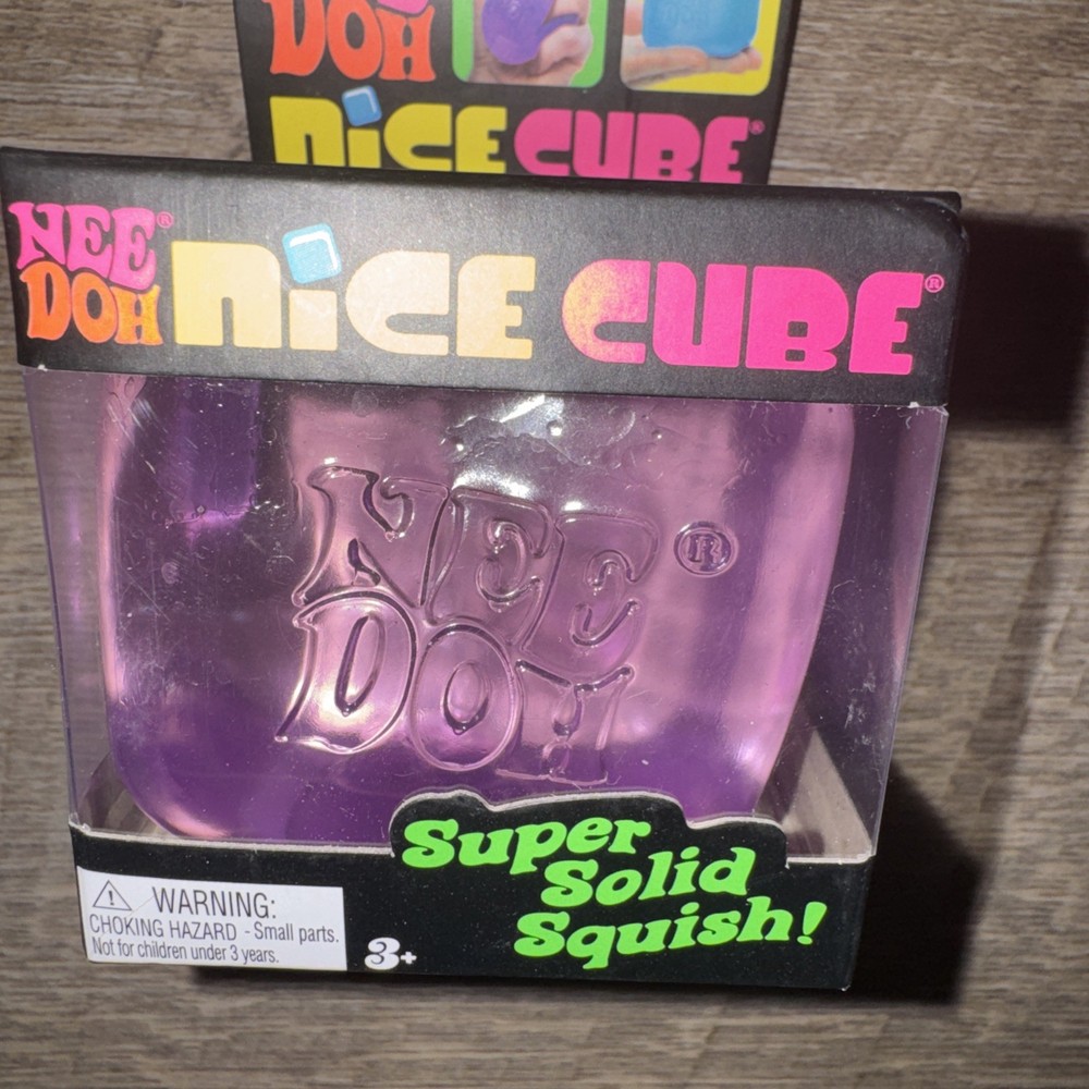 NEW Nee Doh Nice Cube Super Solid Squish Purple Toy