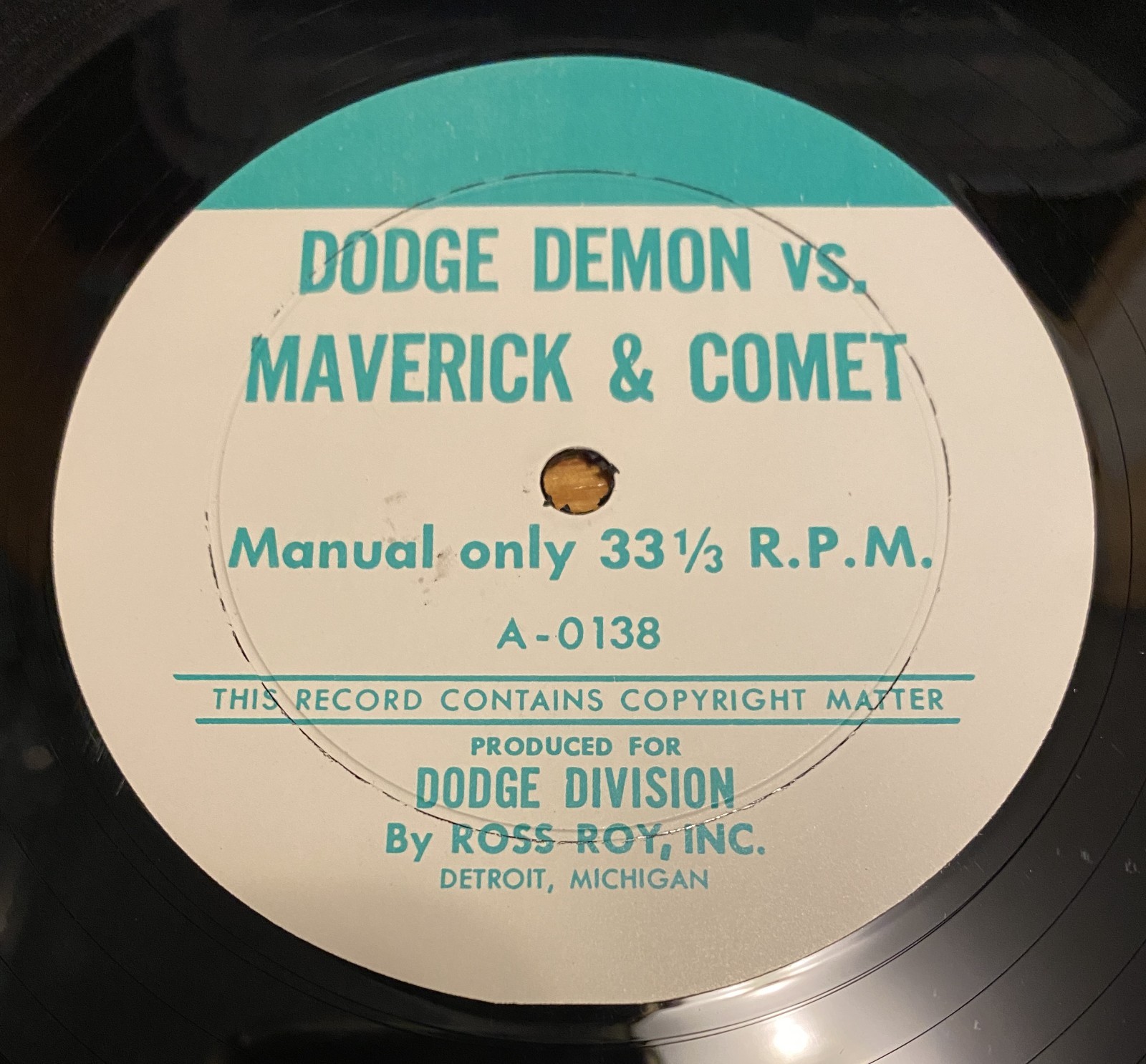 1971 Dodge Dealer DEMON VS Maverick/Comet/Vega Sales FILM & RECORD Mopar
