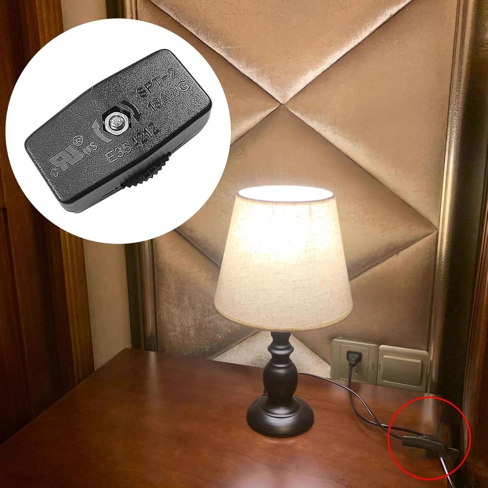 5 Pcs Inline Rotary Switch, Direct Plug-in Light Control Switch for 18/2 SPT-2