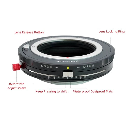 XPimage SHIFT Double Lock Lens Adapter for EF Mount Lens to Sony E Mount Camera