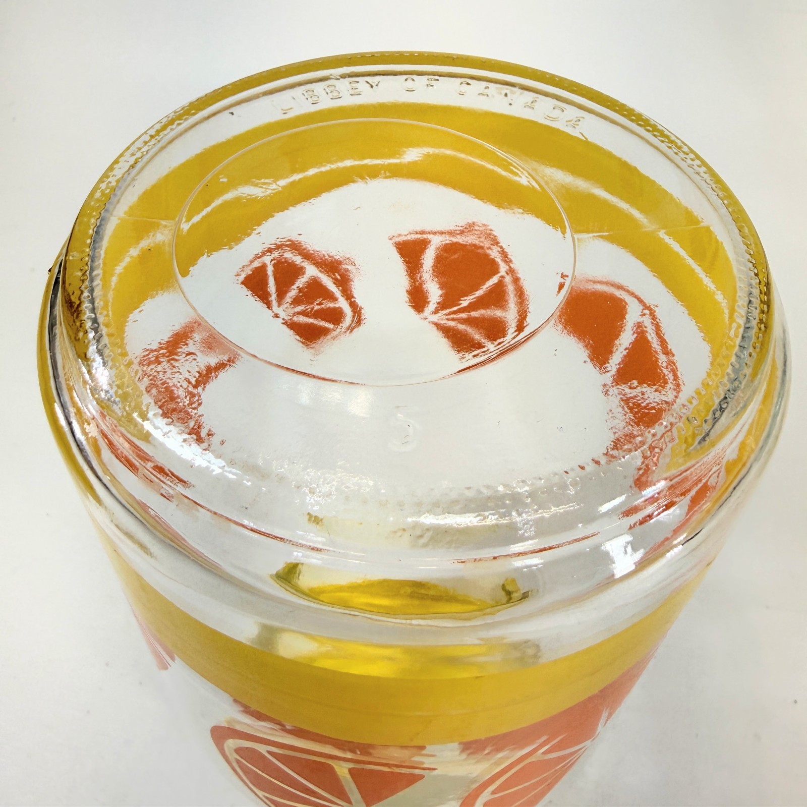 Vintage 1970s Orange Slice Glass Juice Carafe Pitcher Libbey Retro Kitchen