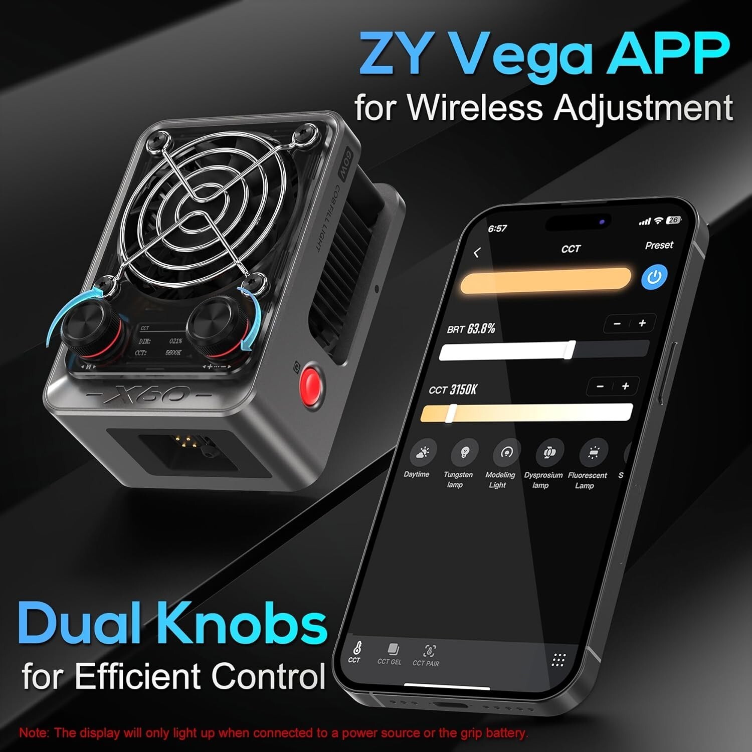 Zhiyun Light Molus X60/X60 RGB LED Video Light Studio Photography Light Portable