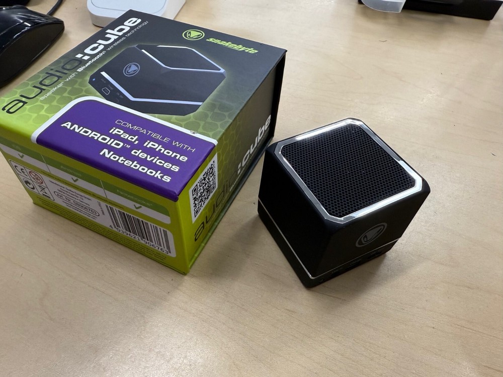 SnakeByte Powerful Wireless Mini Cube Speaker for Tablets, iPhone, Android