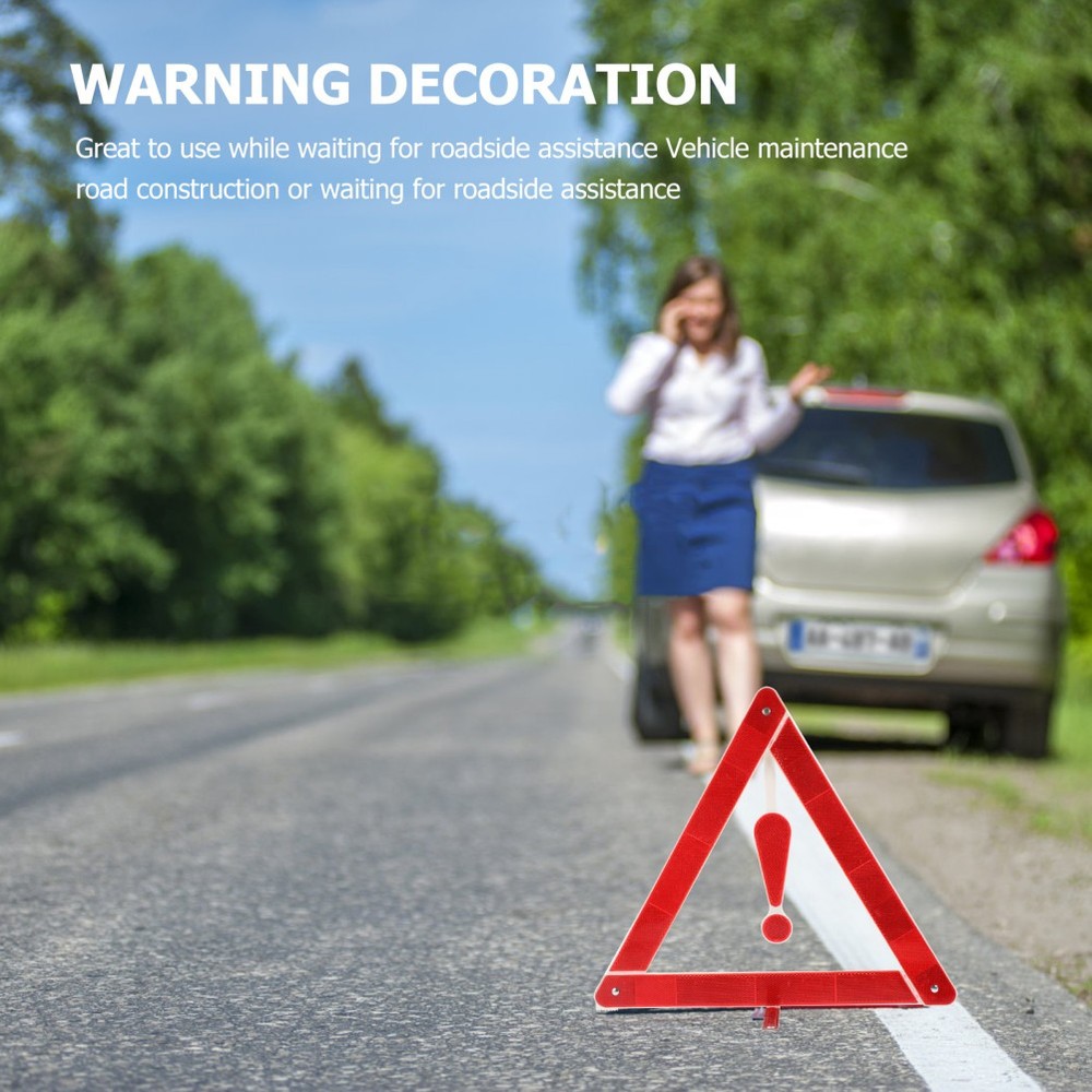 2PCS Reflective Warning Sign Foldable Triangle Car Hazard Breakdown Car Motor
