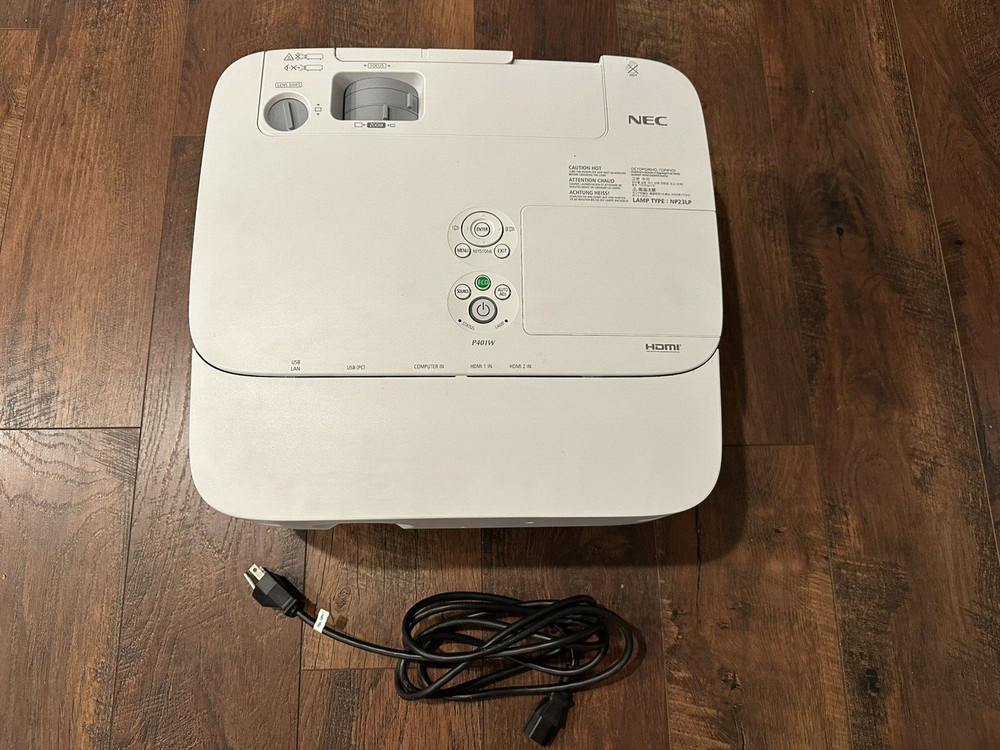 NEC P401W 3LCD Projector HDMI & Chief ceiling mount