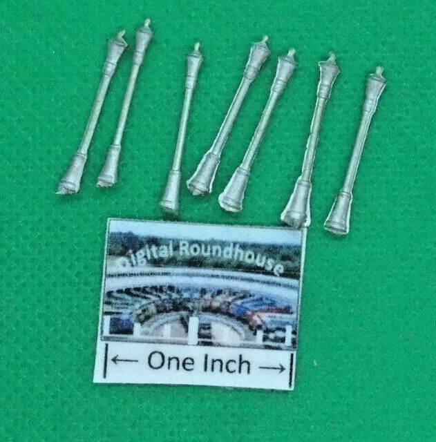 En Miniatura N scale Lanterns Non-Operational Solid White Metal, 2 cm -See Below