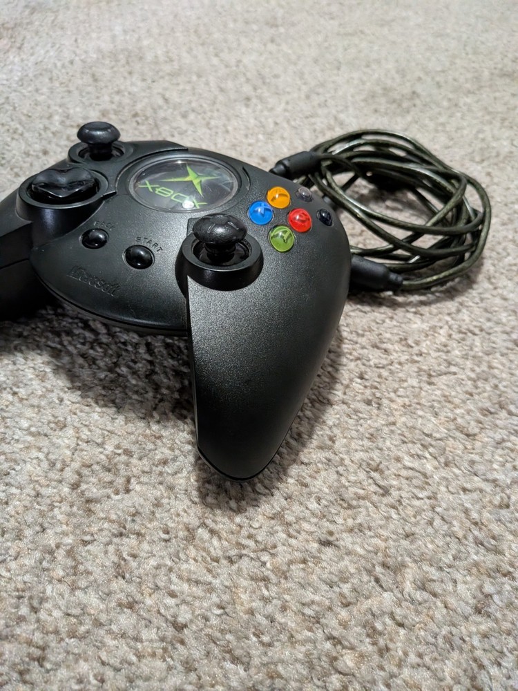 Tested EXCELLENT OEM Microsoft Original Xbox DUKE Controller & Breakaway Cable