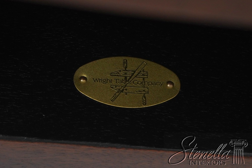 72604: WRIGHT TABLE CO. Mahogany Federal Style 2 Drawer End Table Server