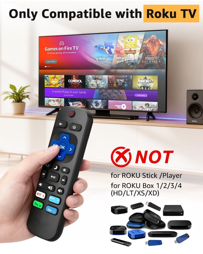 (Pack of 4) Replacement Remote Control (4Pack)Obsidian Black&Glacier White