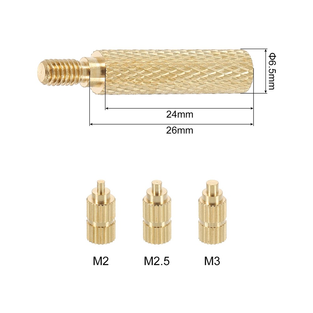 214pcs M2 M2.5 M3 Metric Threaded Inserts with Heat Set Insert Tips