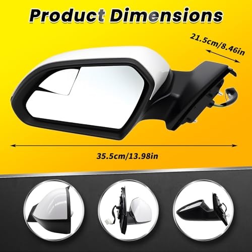Driver Side Mirror Assembly 5Pins Compatible with 2015-2019 Sonata with Left