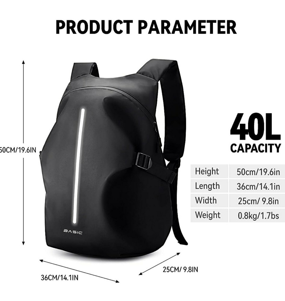 Motorcycle Backpack Waterproof Helmet Backpack for Men Motorcycle Large Capacity