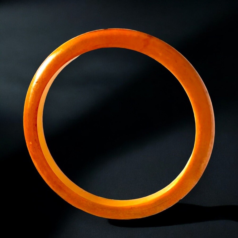 Bakelite Bangle Spacer Stackable Bracelet Butterscotch Marbled Tested Vintage