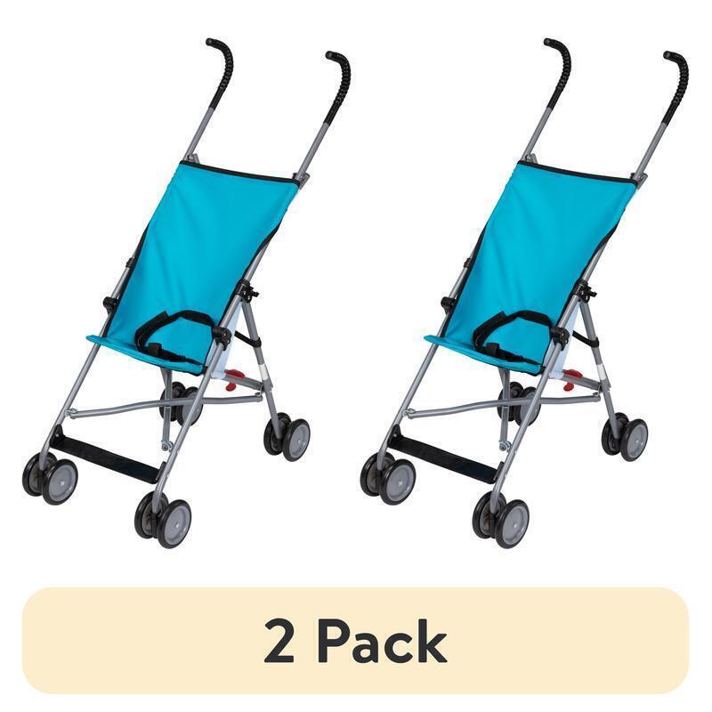 2 Pack Lightweight Umbrella Stroller Comfortable Foldable Travel 3-Point Harness
