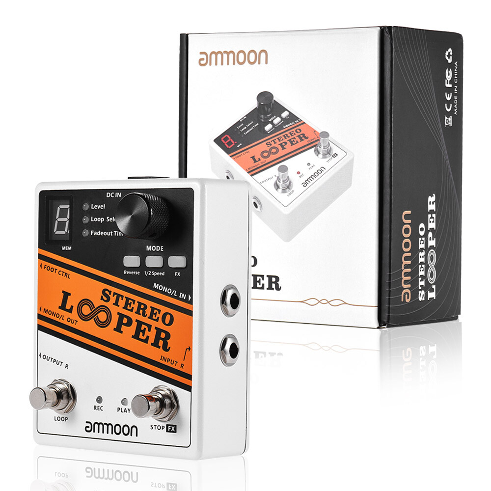 Stereo Looper Loop Record Guitar Effect Pedal for Practice Live Performance V7S6