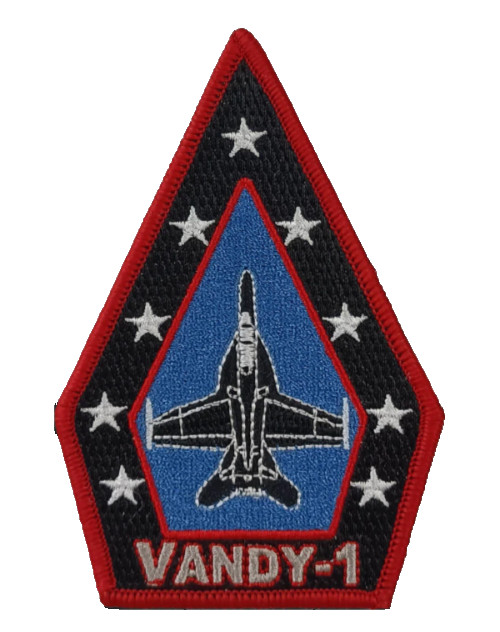 US NAVY PATCH: VX-9 Test and Evaluation Squadron 9 VANDY-1 F-18 Coffin Patch