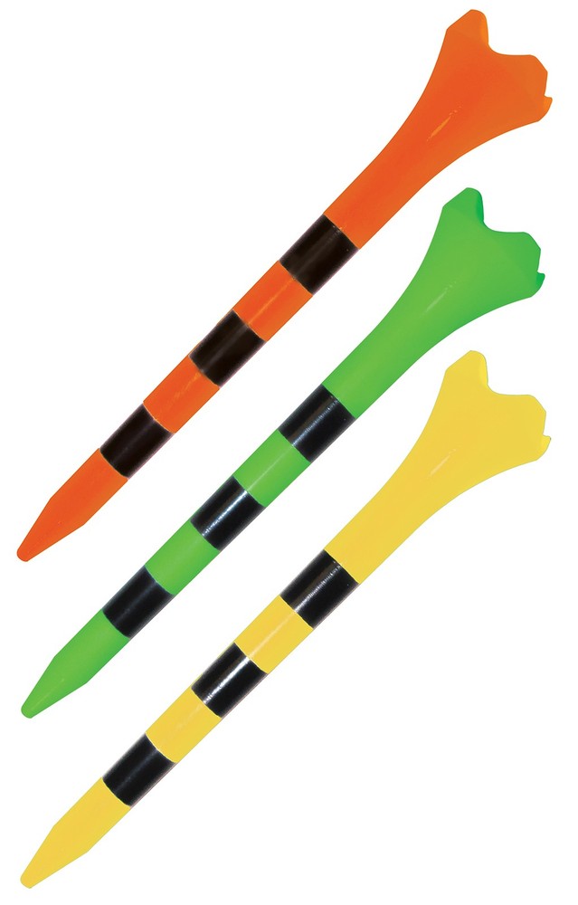 Pride Golf Evolution Striped 2 3/4" 30 Count Fruit Mix Golf Tees New