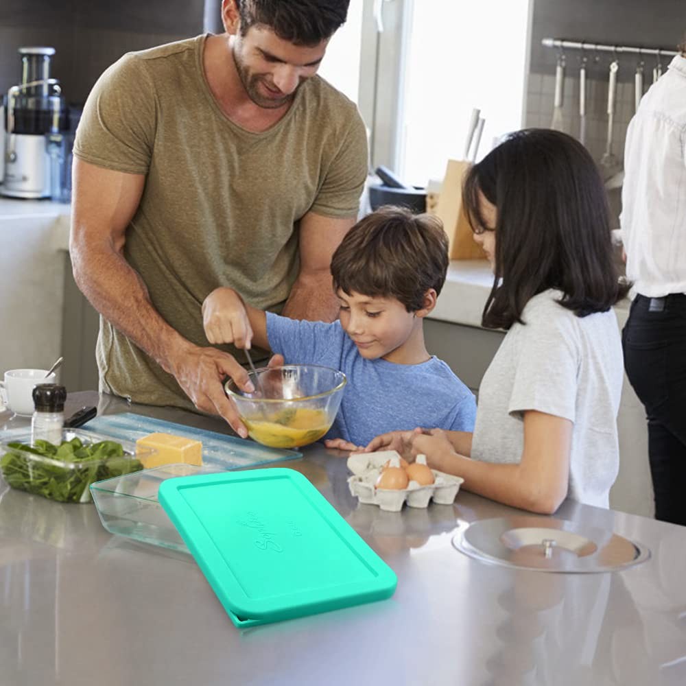 Sophico 6 Cup Rectangle Silicone Storage Cover Lids Replacement for Mint