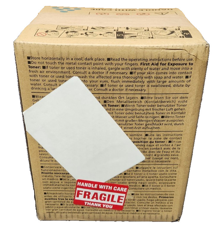 Genuine Ricoh 828722 Pro C5400 Print Cartridge CYAN Shipping tape /label on box