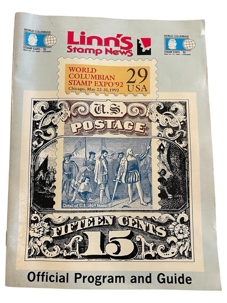 Rare 1992 World Columbian Stamp Expo ‘92 Official Program & Guide Linn’s Edition