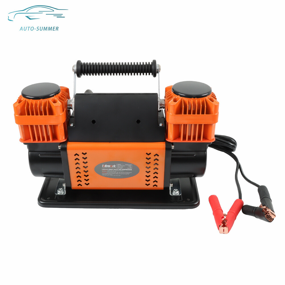 Heavy Duty Dual Cylinder 12V Portable Inflator For Truck Tires Max 150 PSI