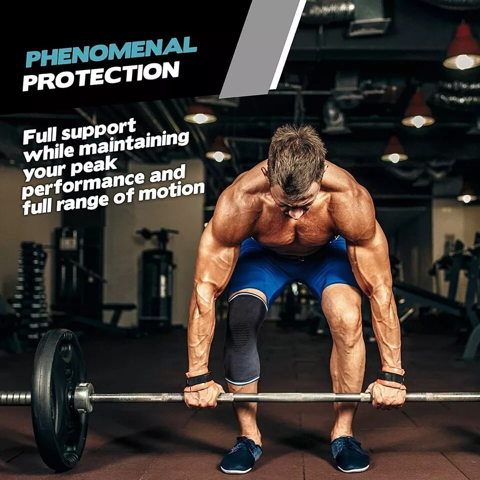 Knee Sleeve Compression Brace Support For Sport Gym Joint Pain Arthritis Relief