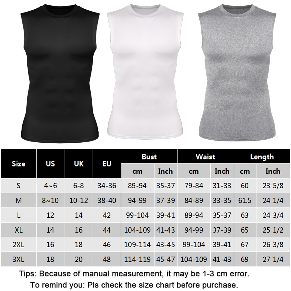 Compression Shirt Men Workout Base Layer Sleeveless TankTop Slimming Undershirt
