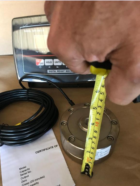 Compression Scale 5000 x 1 lb with Low profile Load cell, Indicator Portable