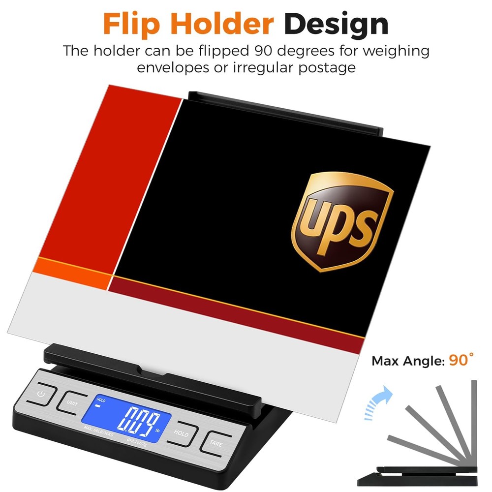 TIPRE Digital Shipping Postal Scale, Mail Scale with Envelope Flip Holder, 66...