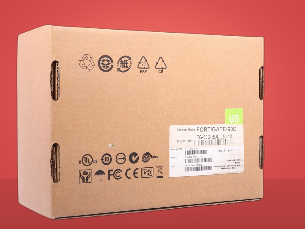Fortinet FortiGate-60D Network Firewall FG-60D-BDL-950-12