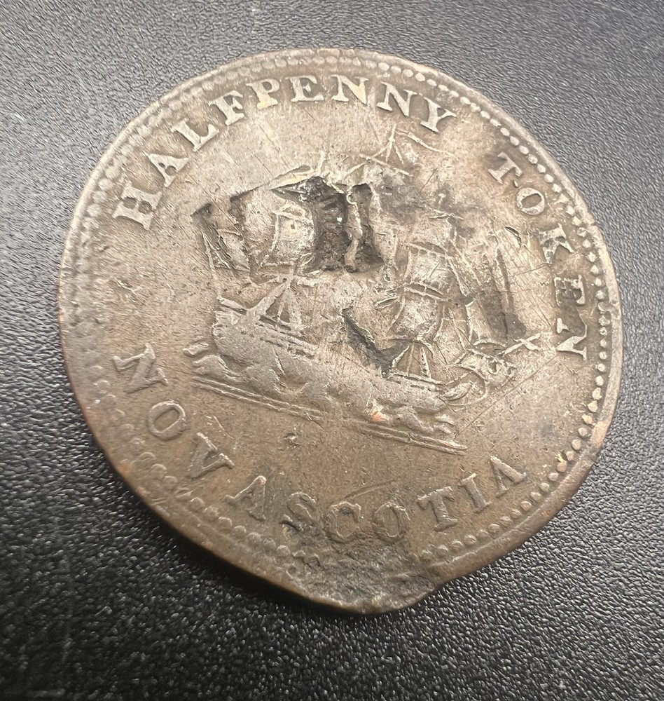 1815 Nova Scotia Half Penny Token Commercial Change