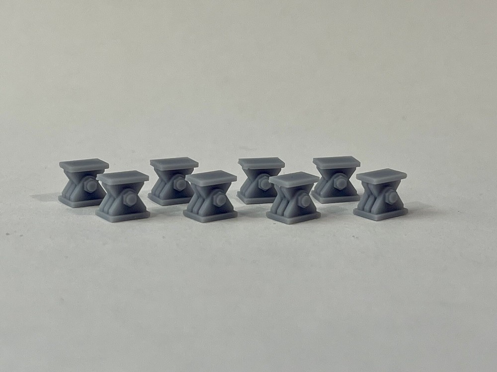 3D Printed HO Scale Bridge Shoes/Corbels (Qty 8)