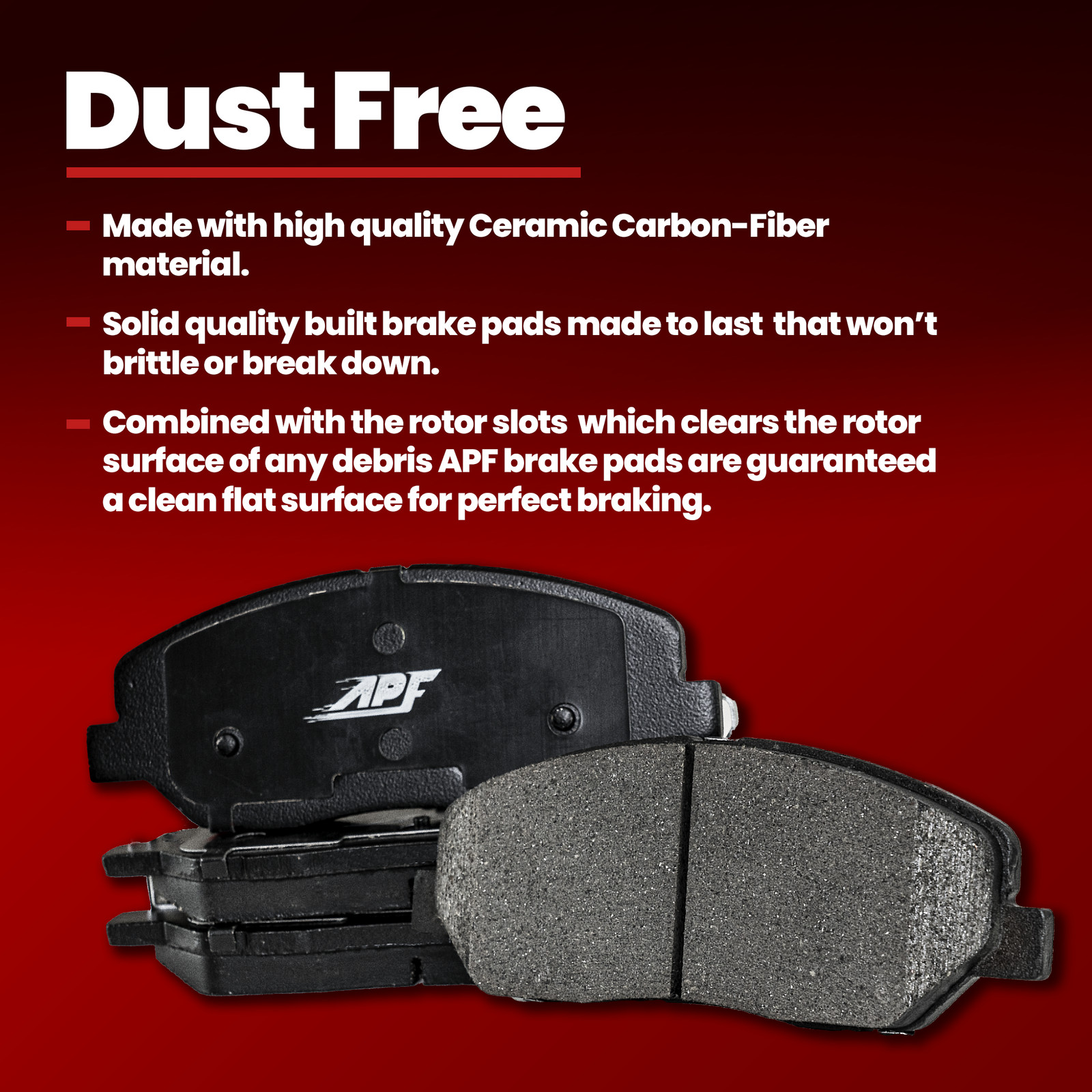 Front and Rear Ceramic Carbon Fiber Pads for 2014-2019 INFINITI Q50