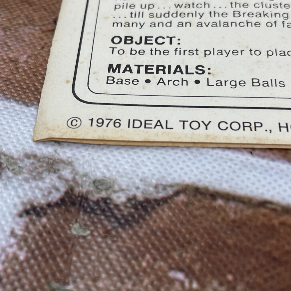 Breaking Point Game 1976 Replacement Directions