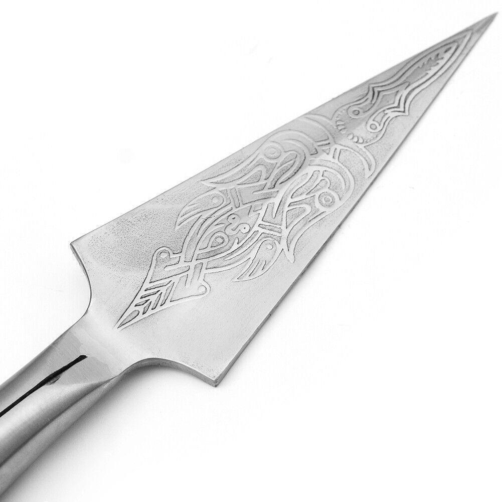 Norse Sharpened Viking Spangenhelm Evil Throwing Spear Head High Carbon Steel
