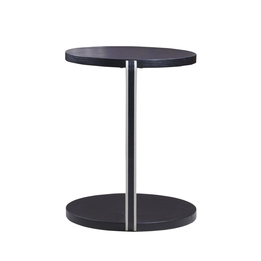 32.68" & 16.93" round coffee table end table sofa table side table set with bla