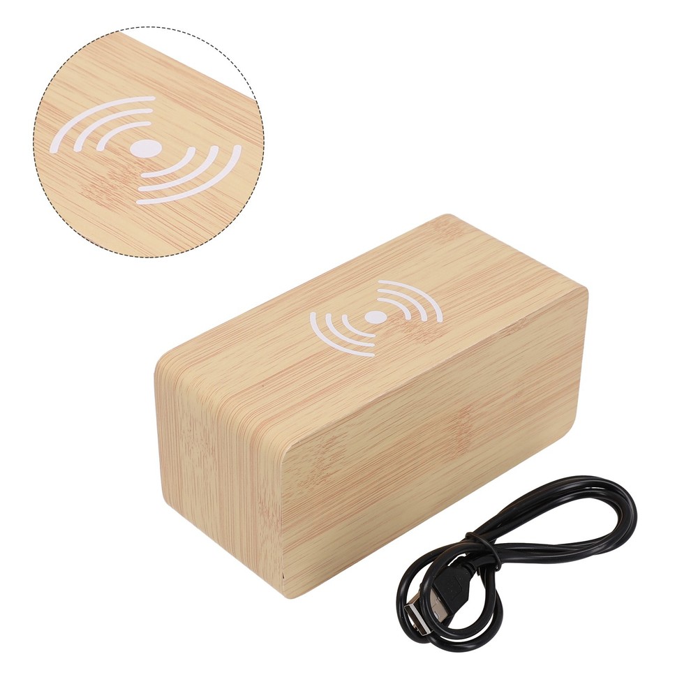 Clock Home D??cor Office Decor Temp Wireless Charging 12/24 Hour Switch