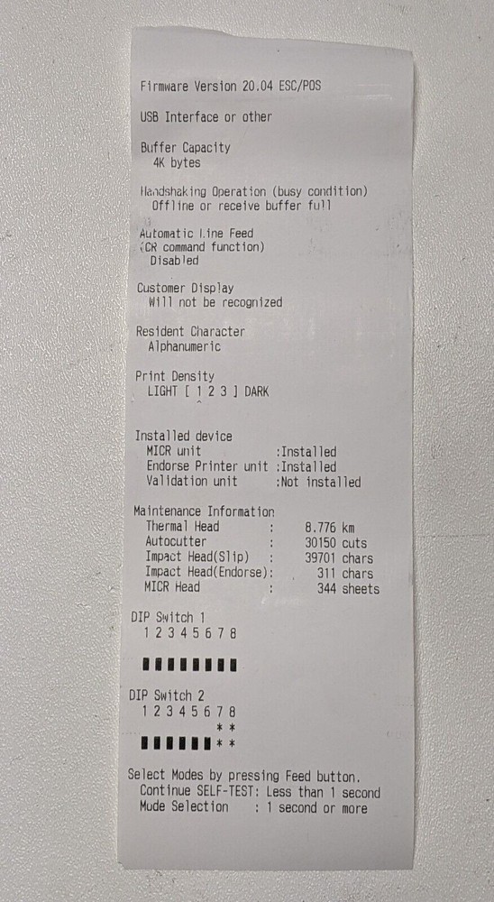 Epson M253A TM-H6000IV Multi-Function POS Receipt Printer W/ Power Adapter
