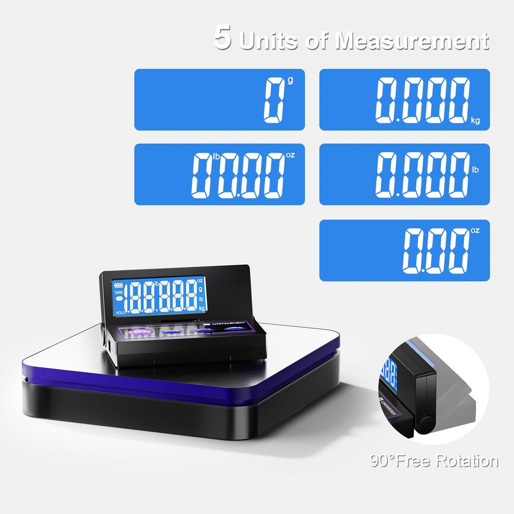 Digital Wireless Shipping Postal Scale 110Lbs/0.1Oz Accurate,Foldable Lcd,Packag