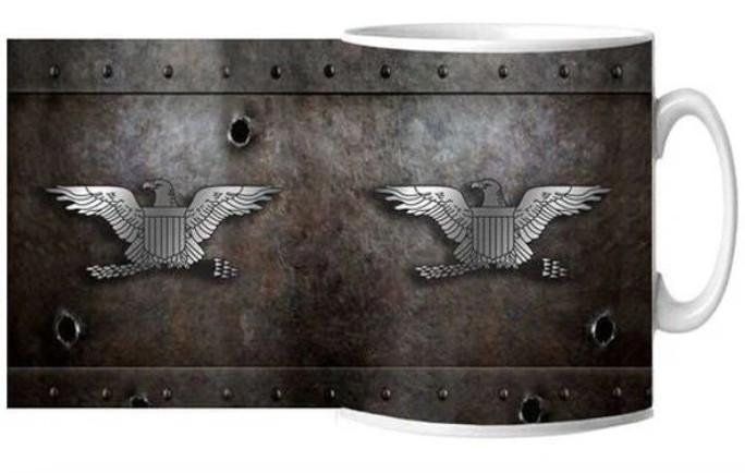 ARMY STAR COLONEL 0-6 CERAMIC MUG 15OZ