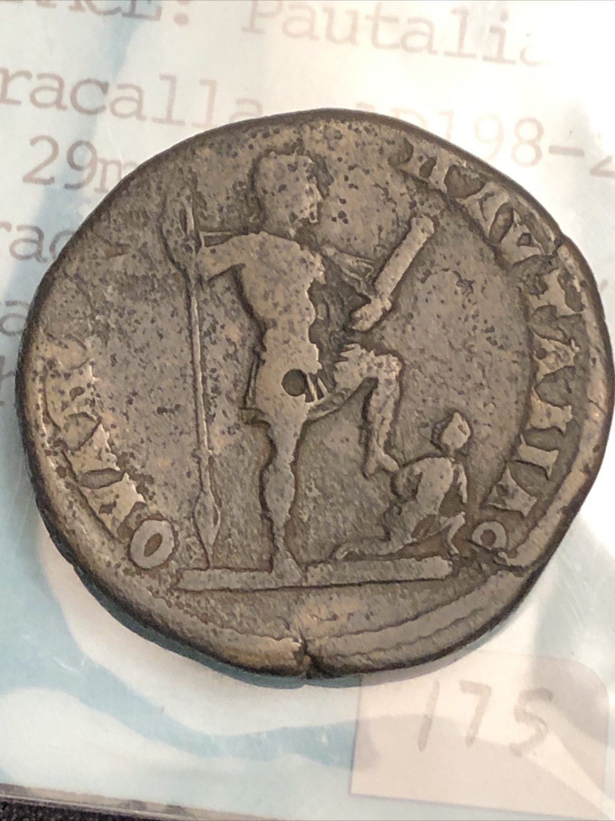 caracalla ae 29 bronze ad198-217 17.78 Grams Thrace Pautalia , Rev Standing