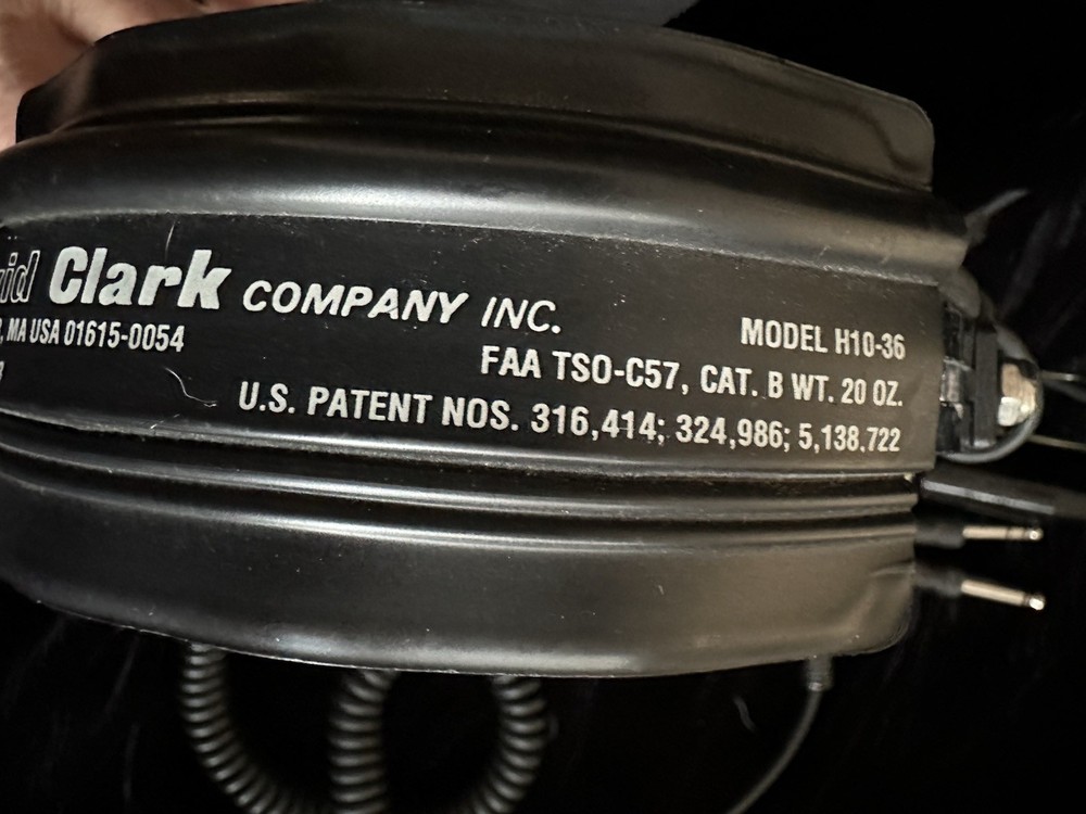 David Clark Aviation Headset Model H10-36