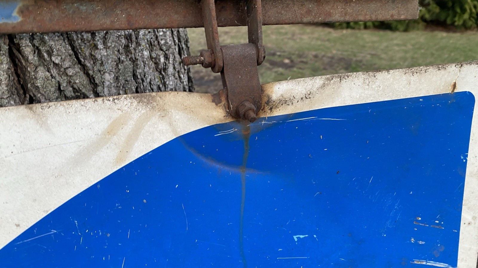 Vintage Greyhound Bus Station Metal Sign Old Gas Oil Automotive 48” X 24”