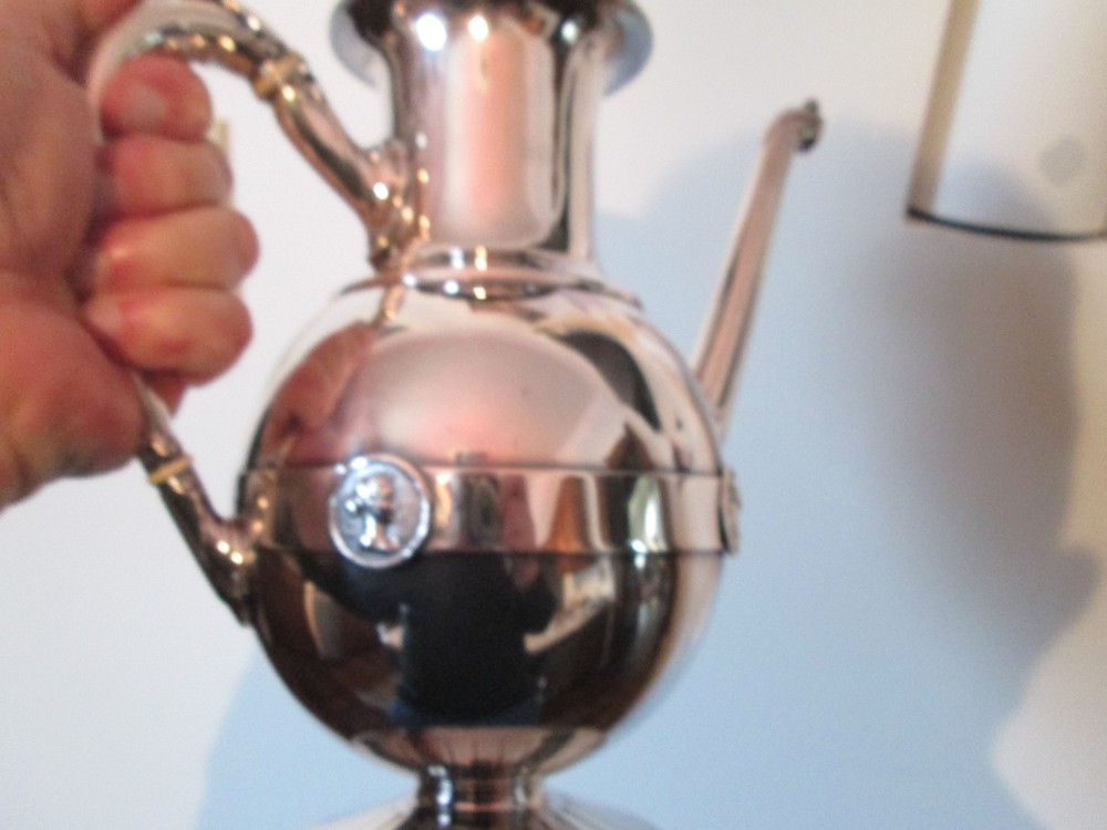 Rare Antique S.P. - MEDALLION Pattern - GORHAM - 6 pc COFFEE / TEA SET - MINT