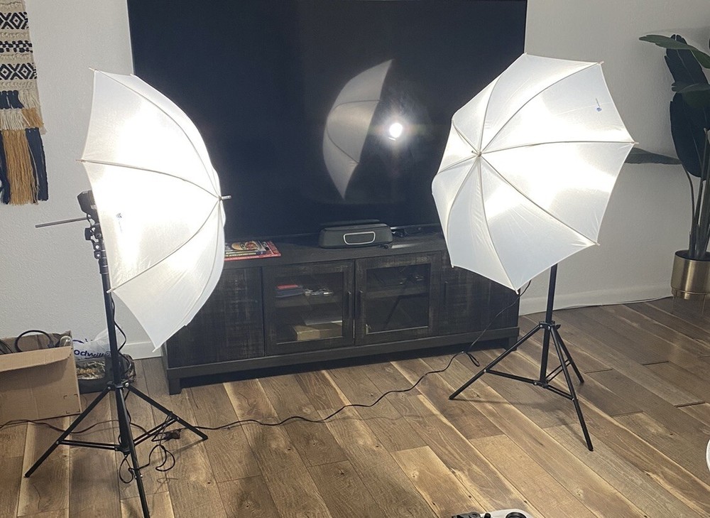 LimoStudio 33-inch Diameter White Umbrella Reflector Diffuser Kit (2 Set)