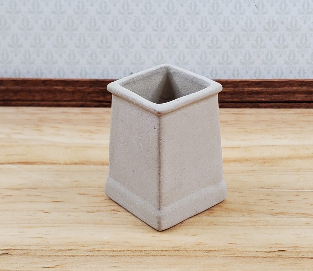 Dollhouse Chimney Pot Small Smoke Stack Square Ceramic 1:12 Scale Miniature