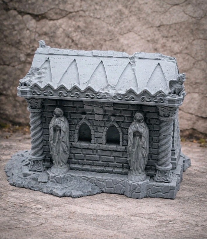 Ruined Mausoleum -32mm Scale - Graveyard - D&D - Pathfinder - RPG